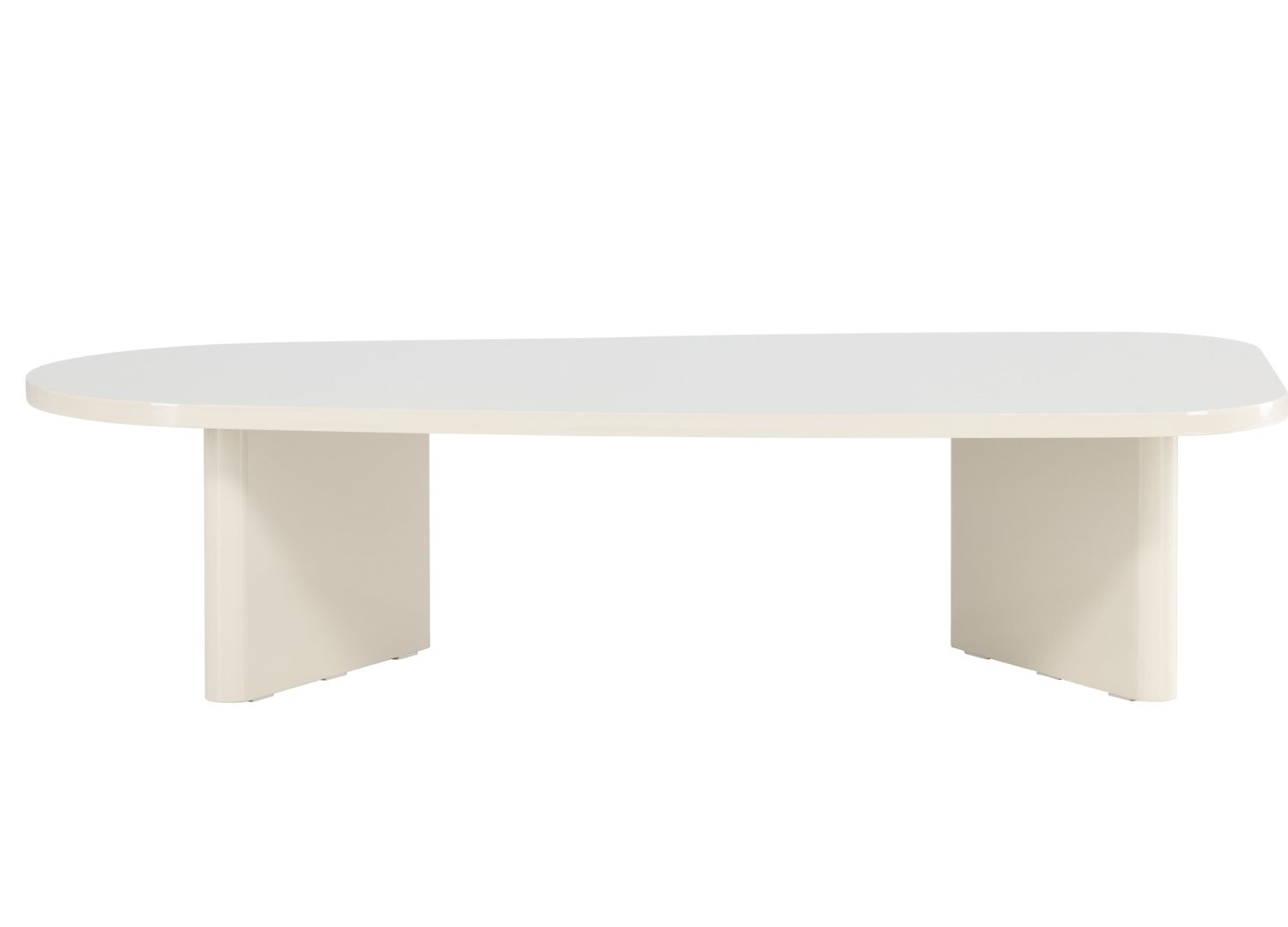 Table basse Grönvik MDF beige 130 cm sur fond blanc