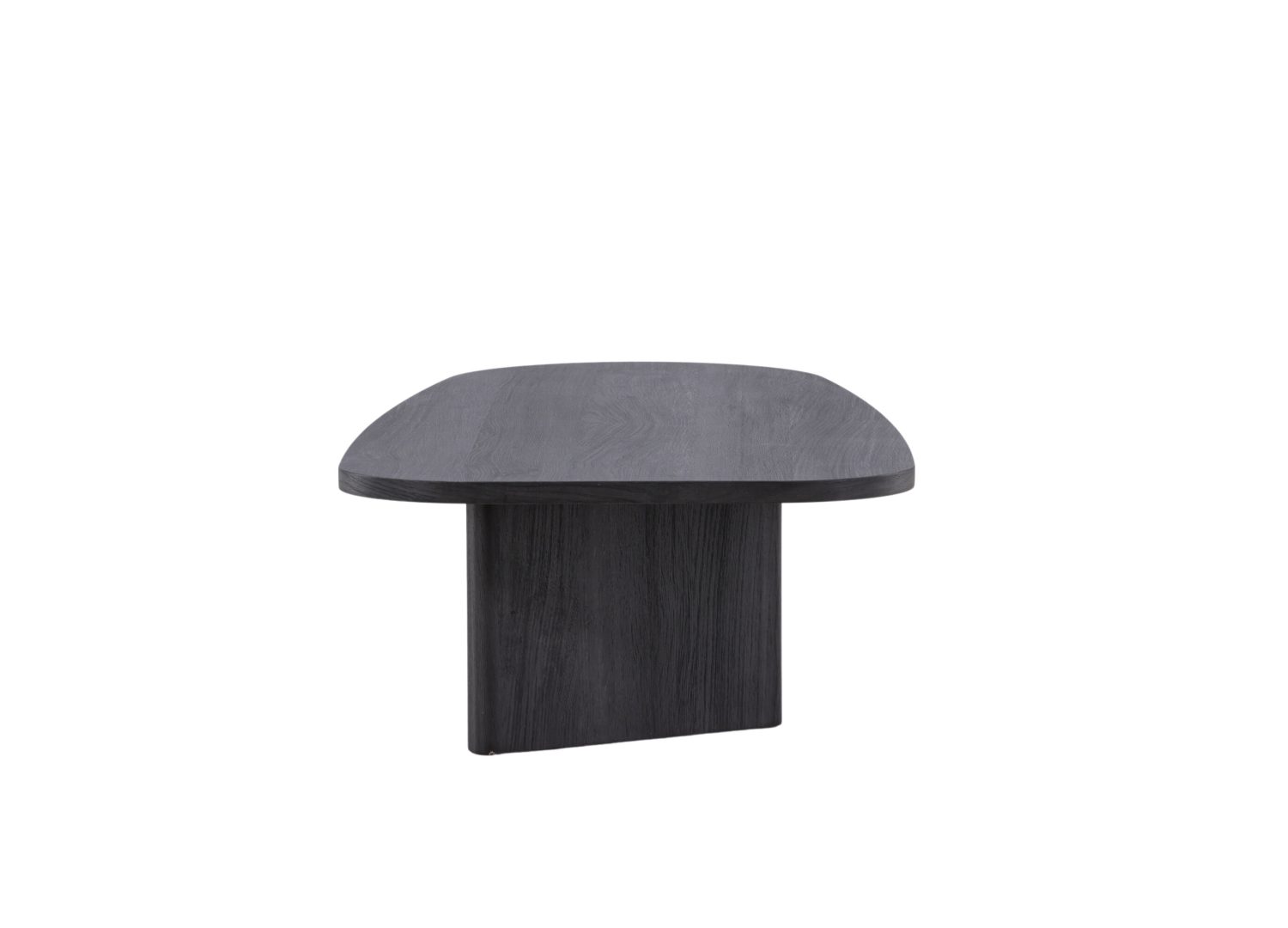 Table basse Grönvik MDF noir 130 cm sur fond blanc