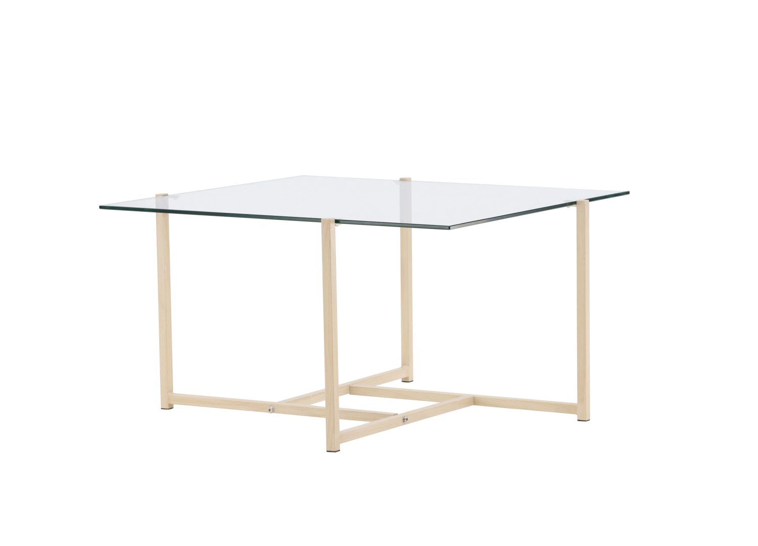 Vue produit de la table basse Hybrid transparent en effet bois