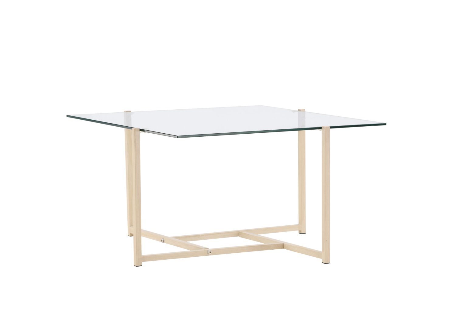 Vue produit de la table basse Hybrid transparent en effet bois