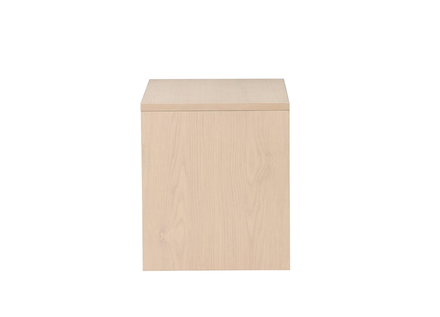 Vue produit de la table basse Juni blanchi en MDF