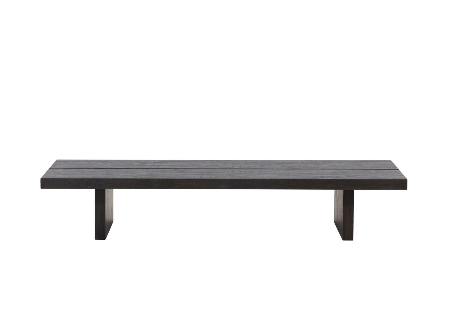 Table basse Lancester MDF noir 140 cm sur fond blanc