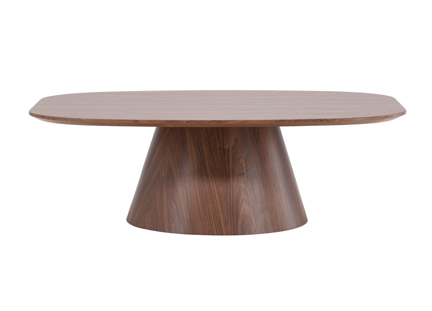 Table basse Lanzo MDF moka 120 cm sur fond blanc