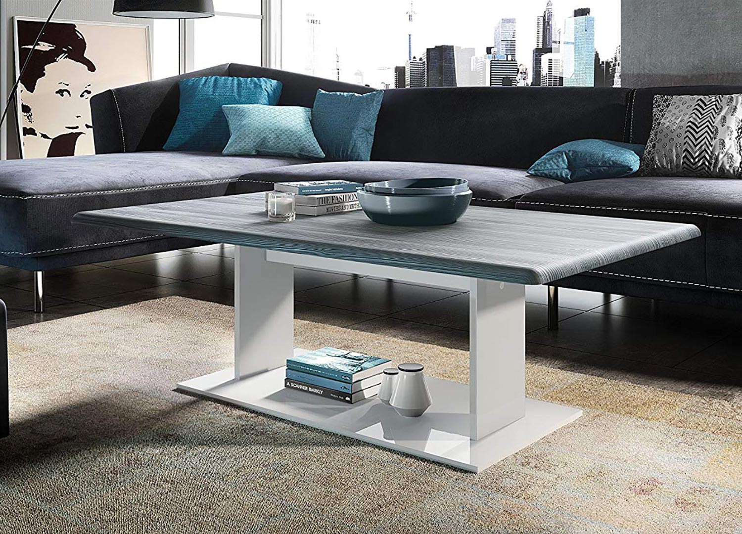 Table basse laquée pas cher rectangulaire