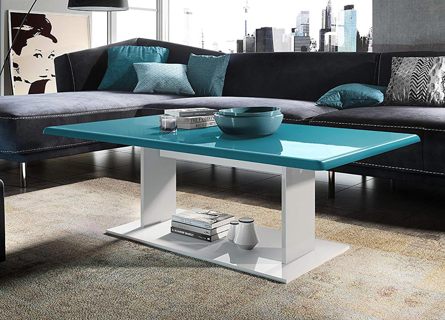 Table basse laquée pas cher rectangulaire