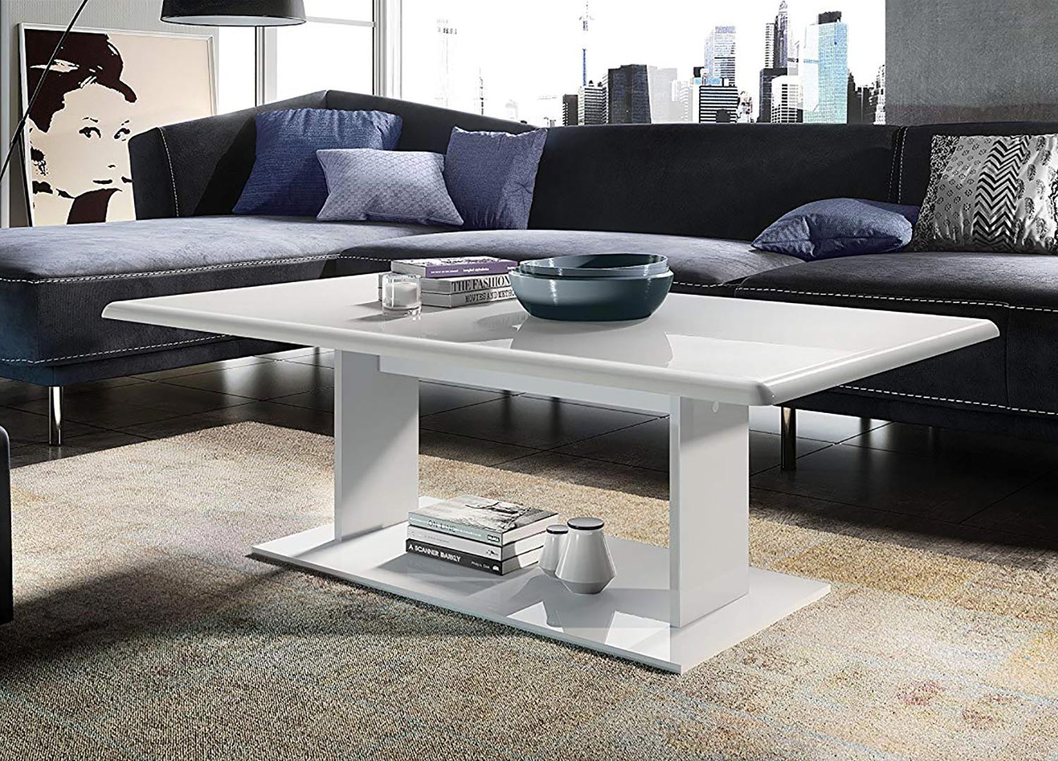 Table basse laquée pas cher rectangulaire