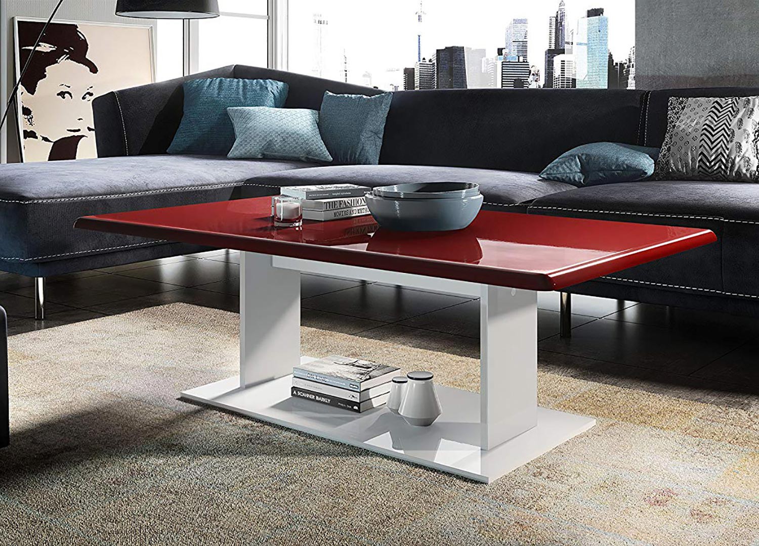 Table basse laquée pas cher rectangulaire