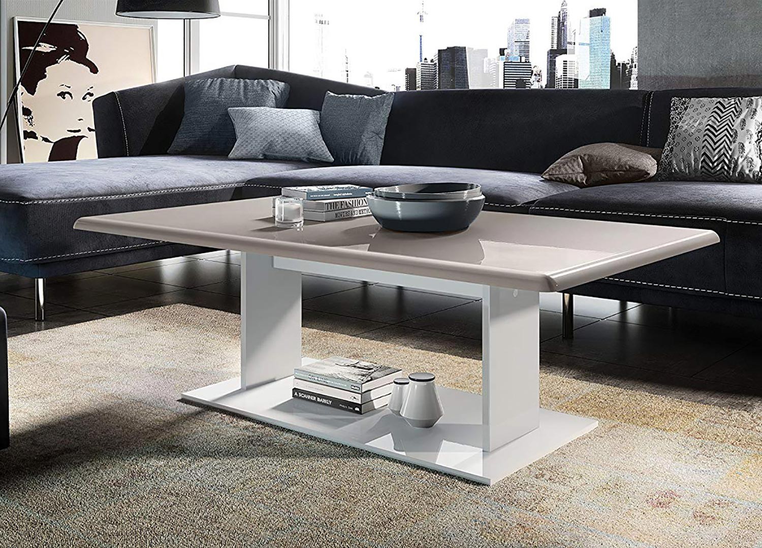 Table basse laquée pas cher rectangulaire