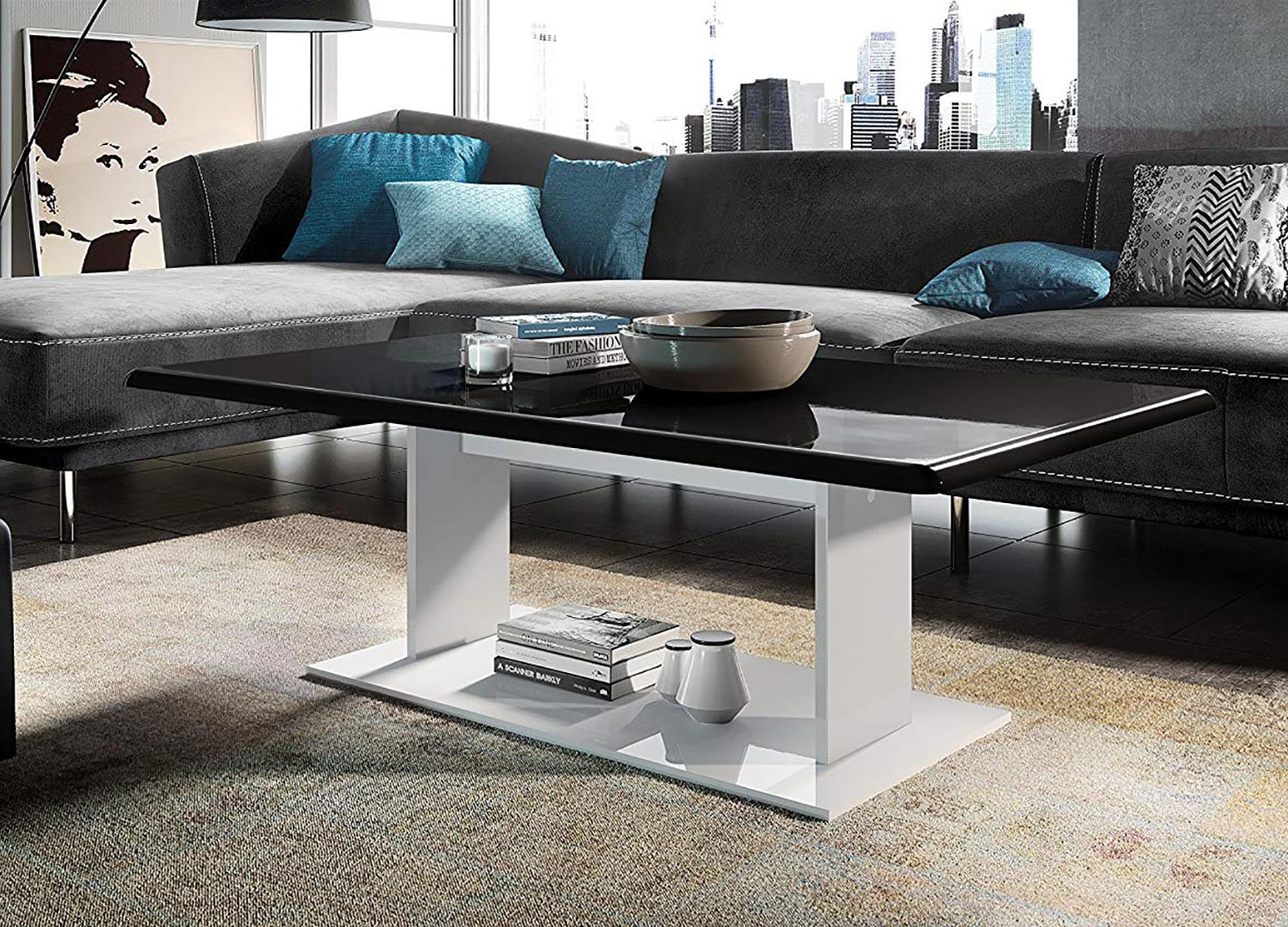 Table basse laquée pas cher rectangulaire