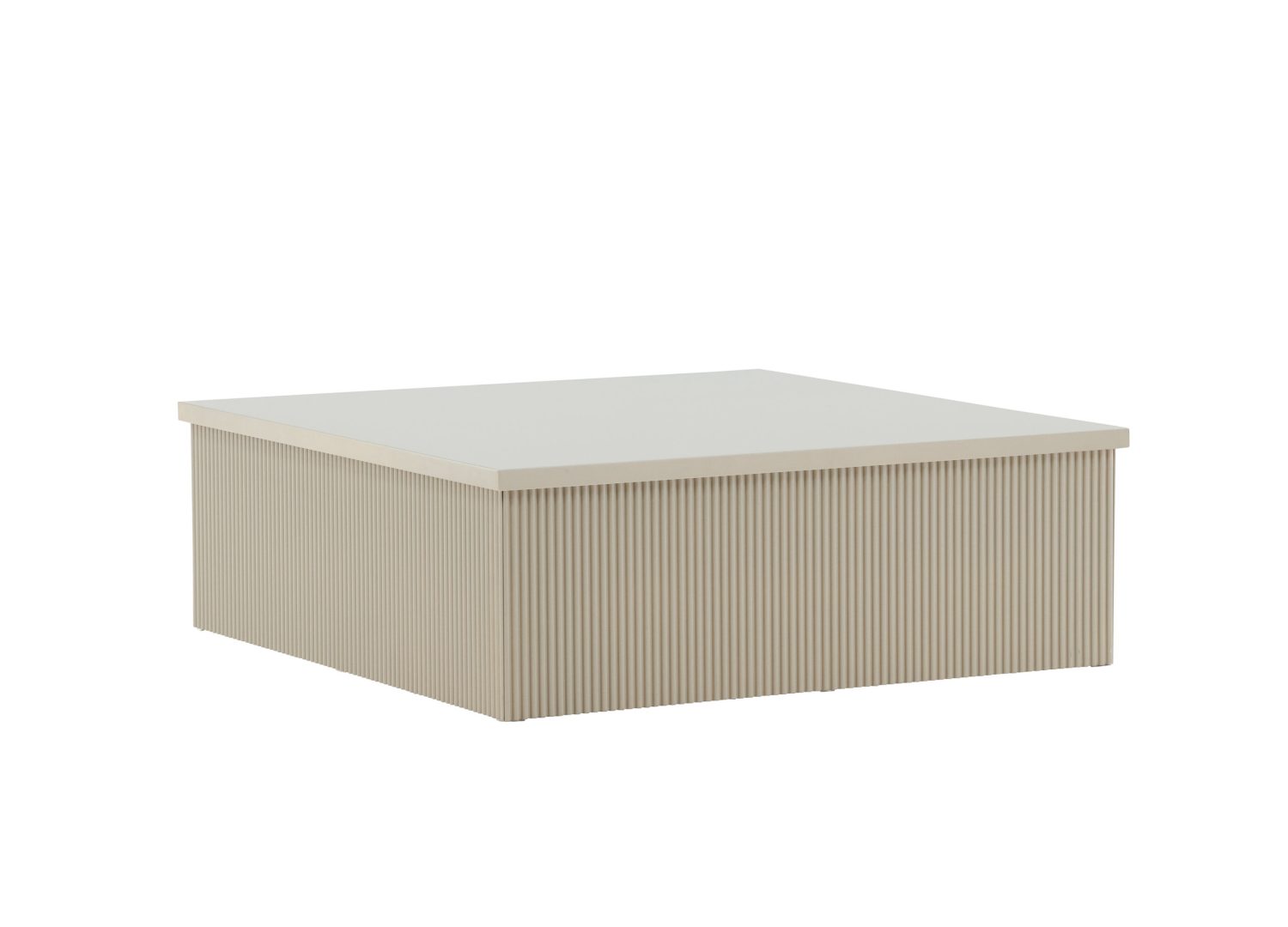 Vue produit de la table basse Lenox beige en MDF
