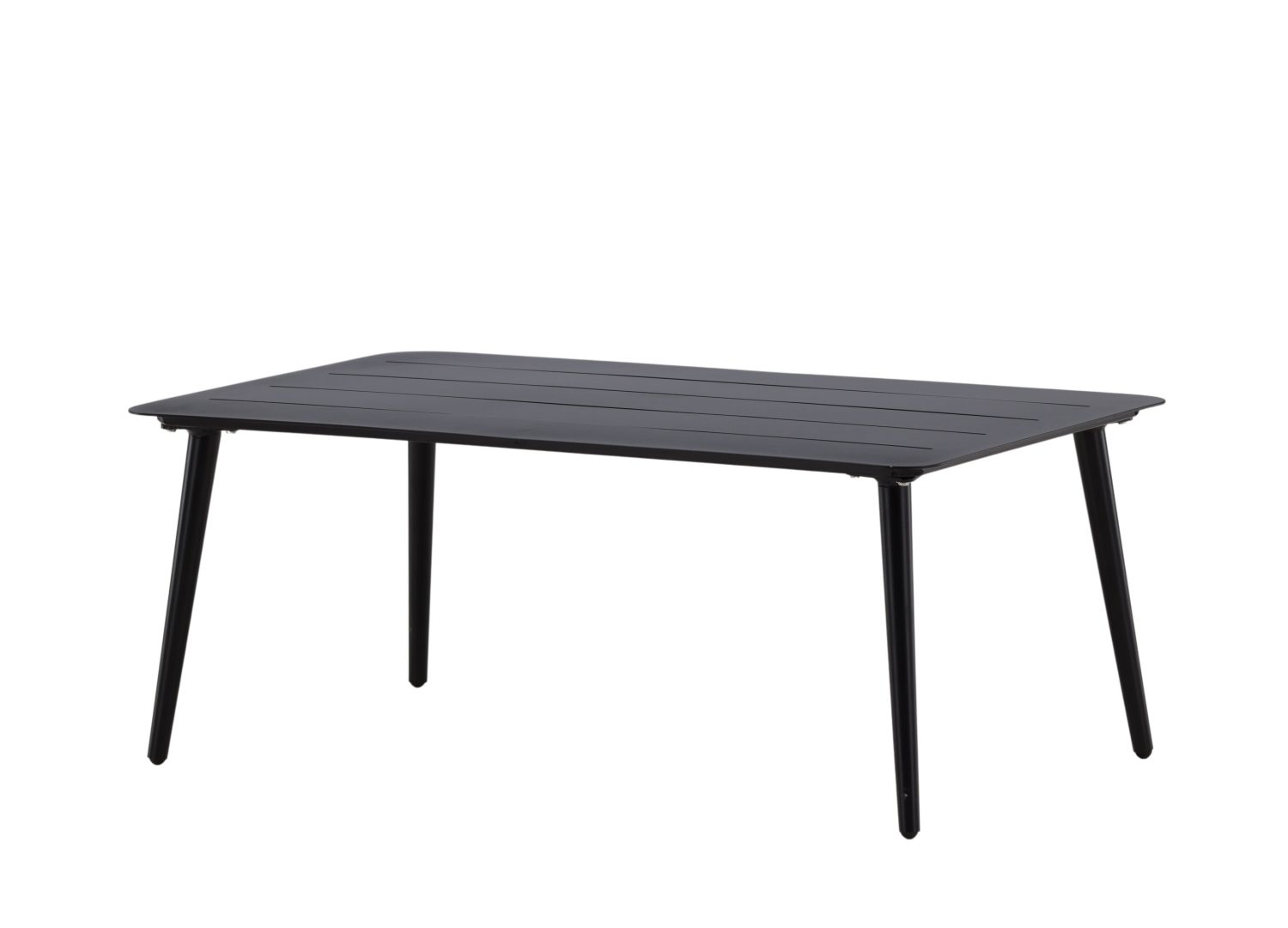 Vue produit de la table basse Lina noir en aluminium