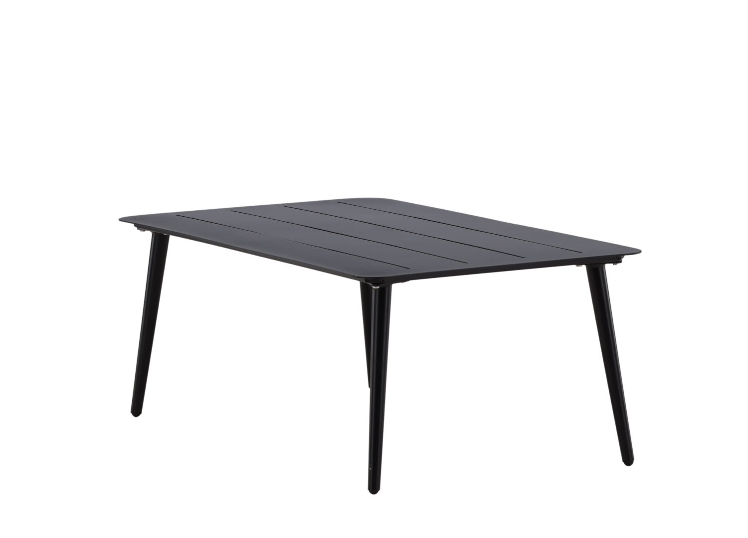 Vue produit de la table basse Lina noir en aluminium