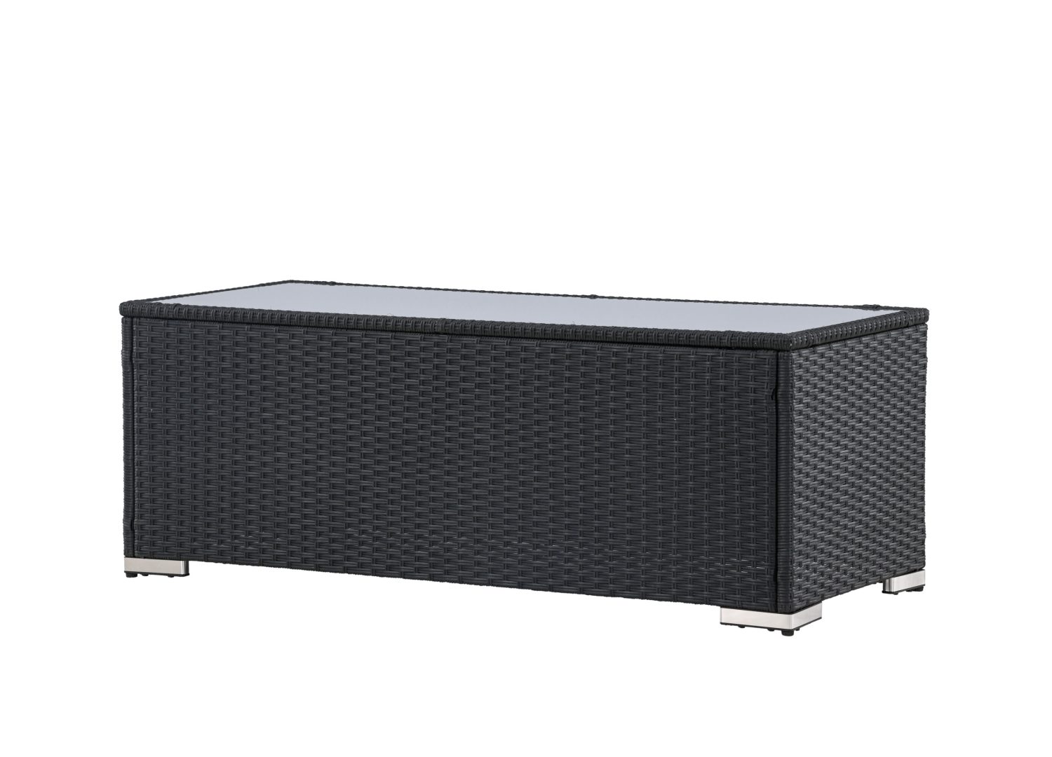 Vue produit de la table basse London noir en osier