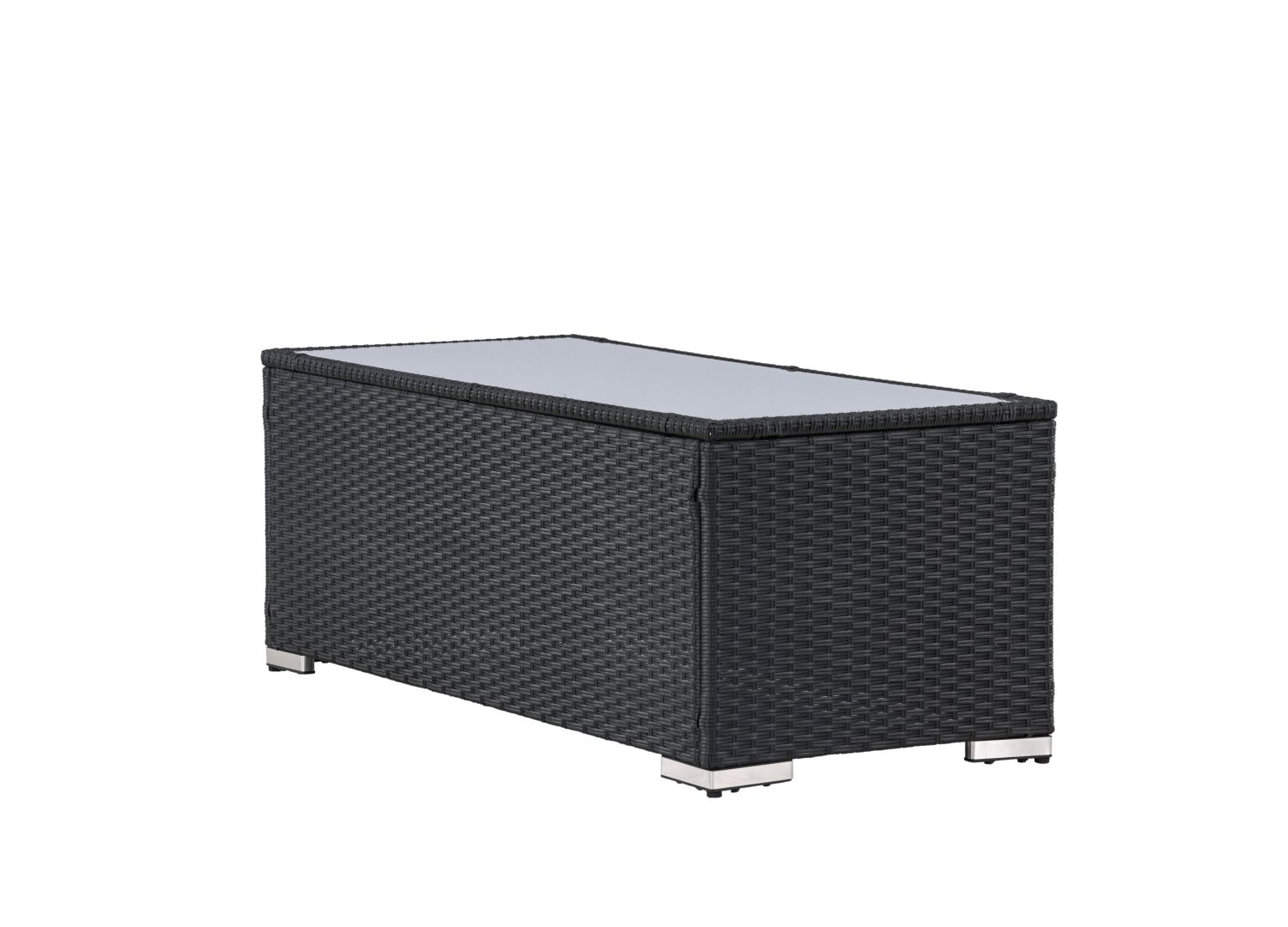 Vue produit de la table basse London noir en osier