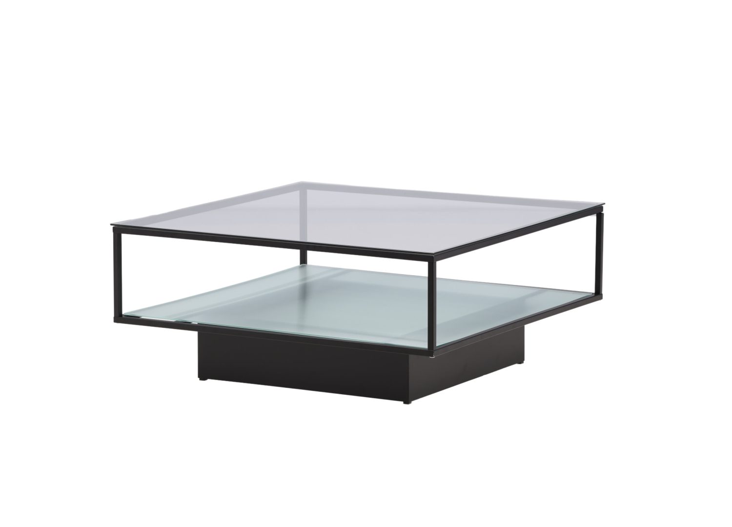 Vue produit de la table basse Maglehem noir en verre