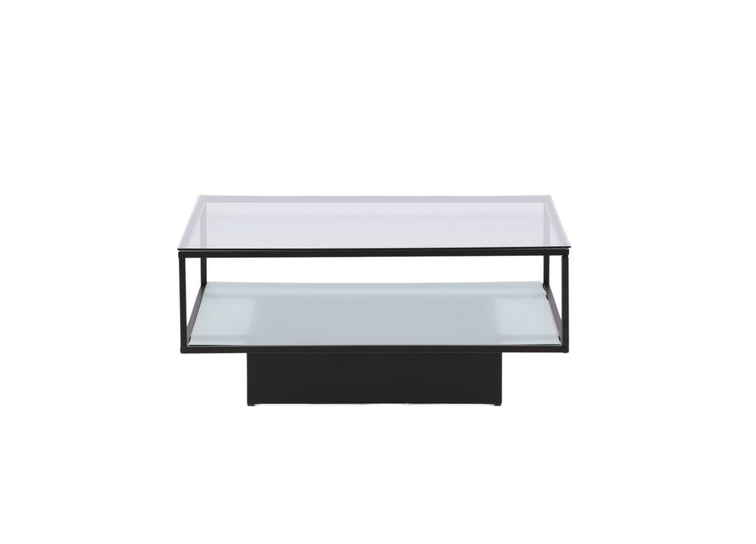Vue produit de la table basse Maglehem noir en verre