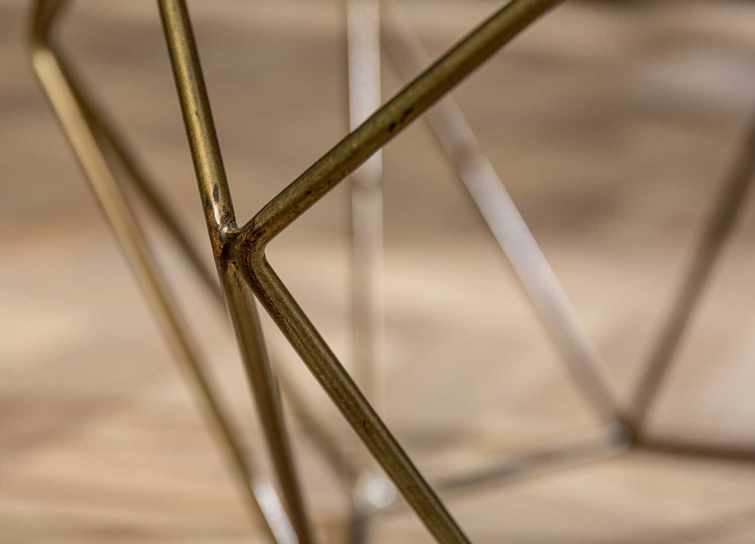 Table basse marbre vert et fer