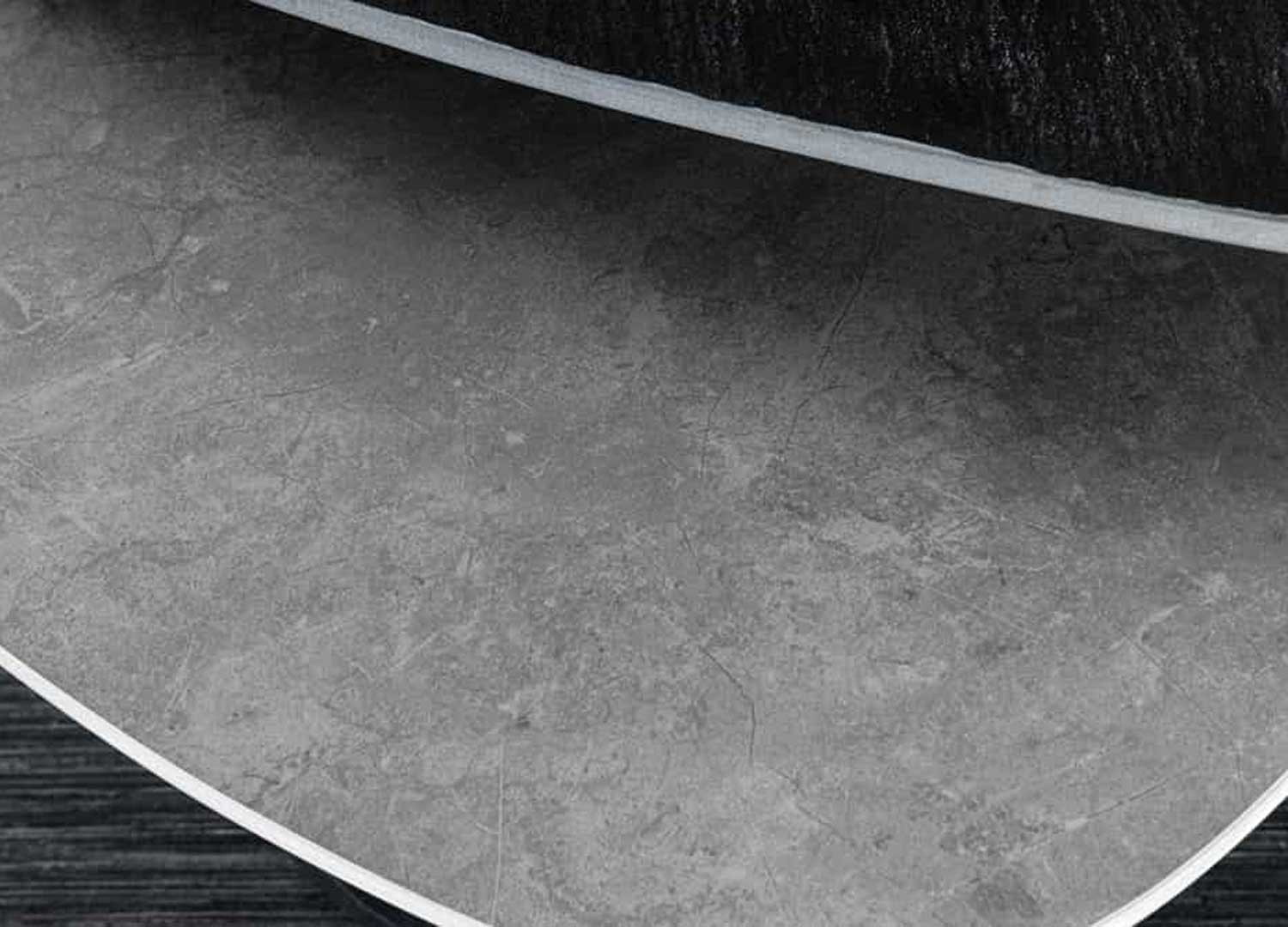 Table basse modulable céramique noir et gris béton