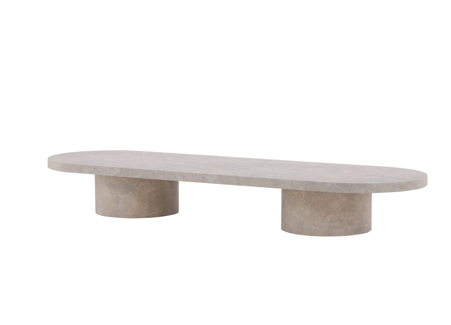 Vue produit de la table basse Narvik beige en MDF