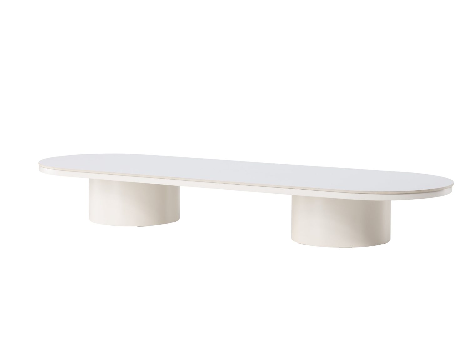 Vue produit de la table basse Narvik beige en MDF