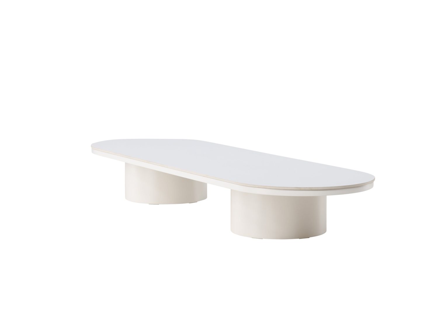 Vue produit de la table basse Narvik beige en MDF