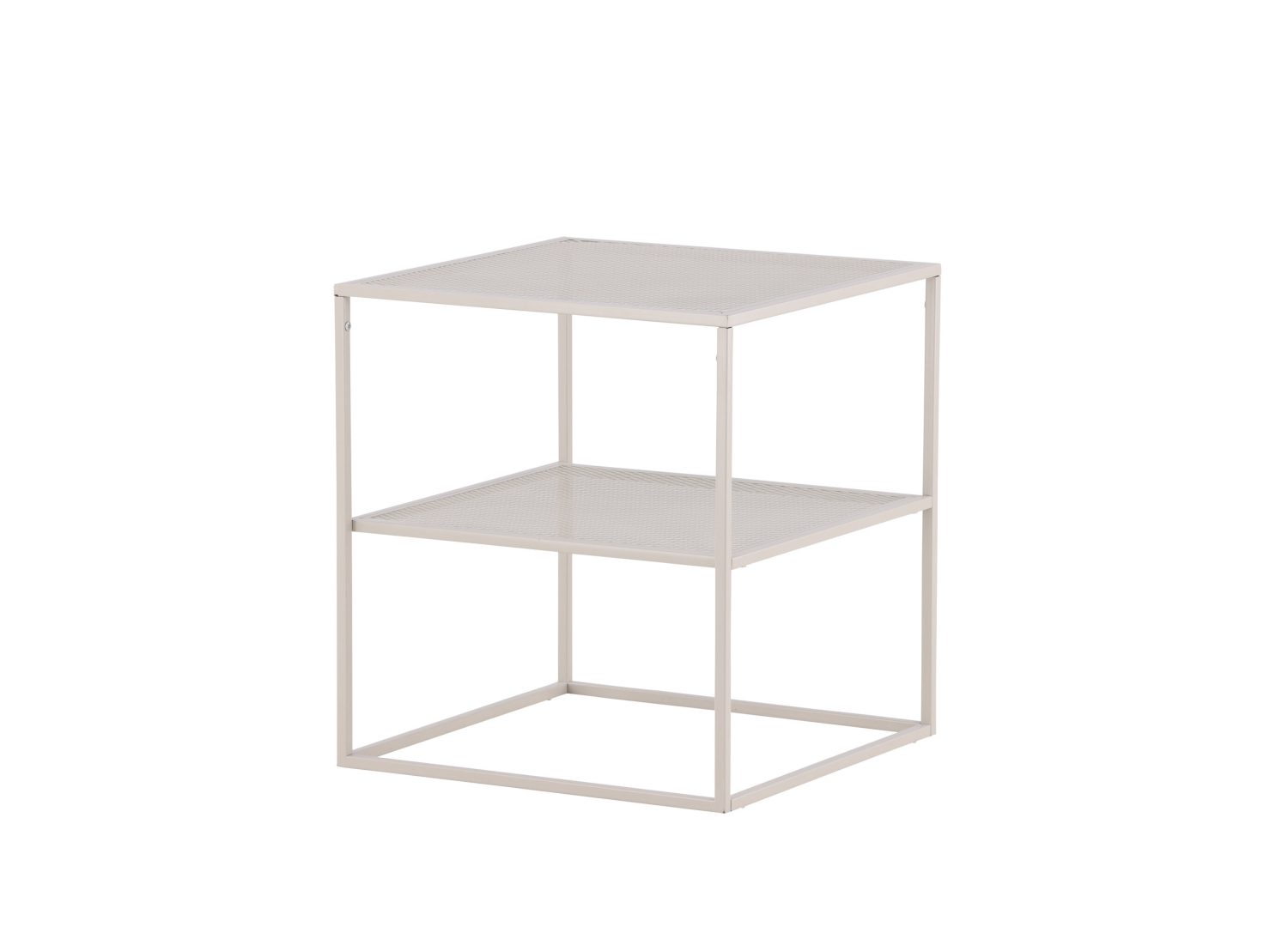 Vue produit de la table basse Netz beige en acier