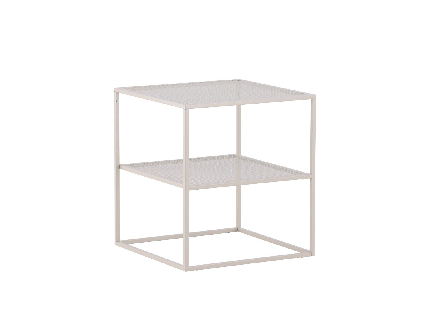Vue produit de la table basse Netz beige en acier
