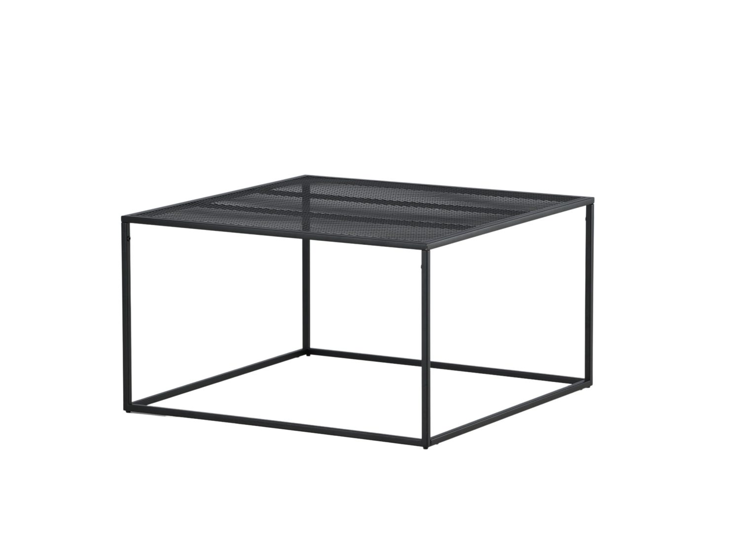 Vue produit de la table basse Netz noir en acier