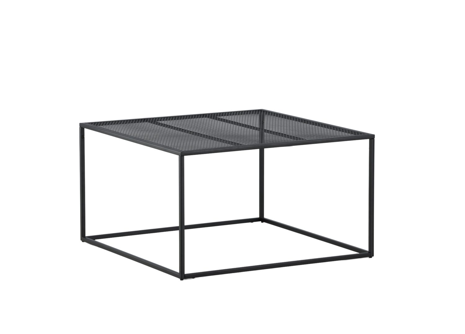 Vue produit de la table basse Netz noir en acier