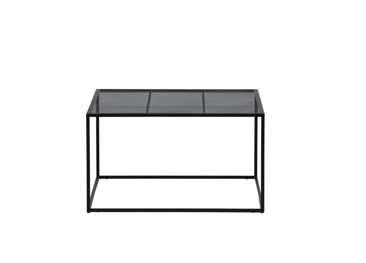Vue produit de la table basse Netz noir en acier