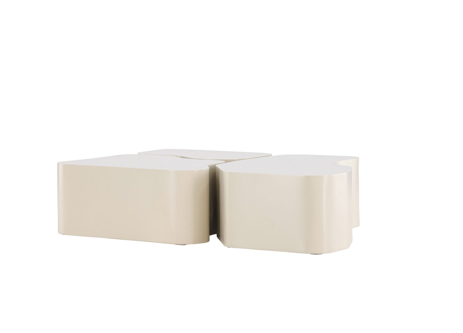 Vue produit de la table basse Nordland beige en MDF