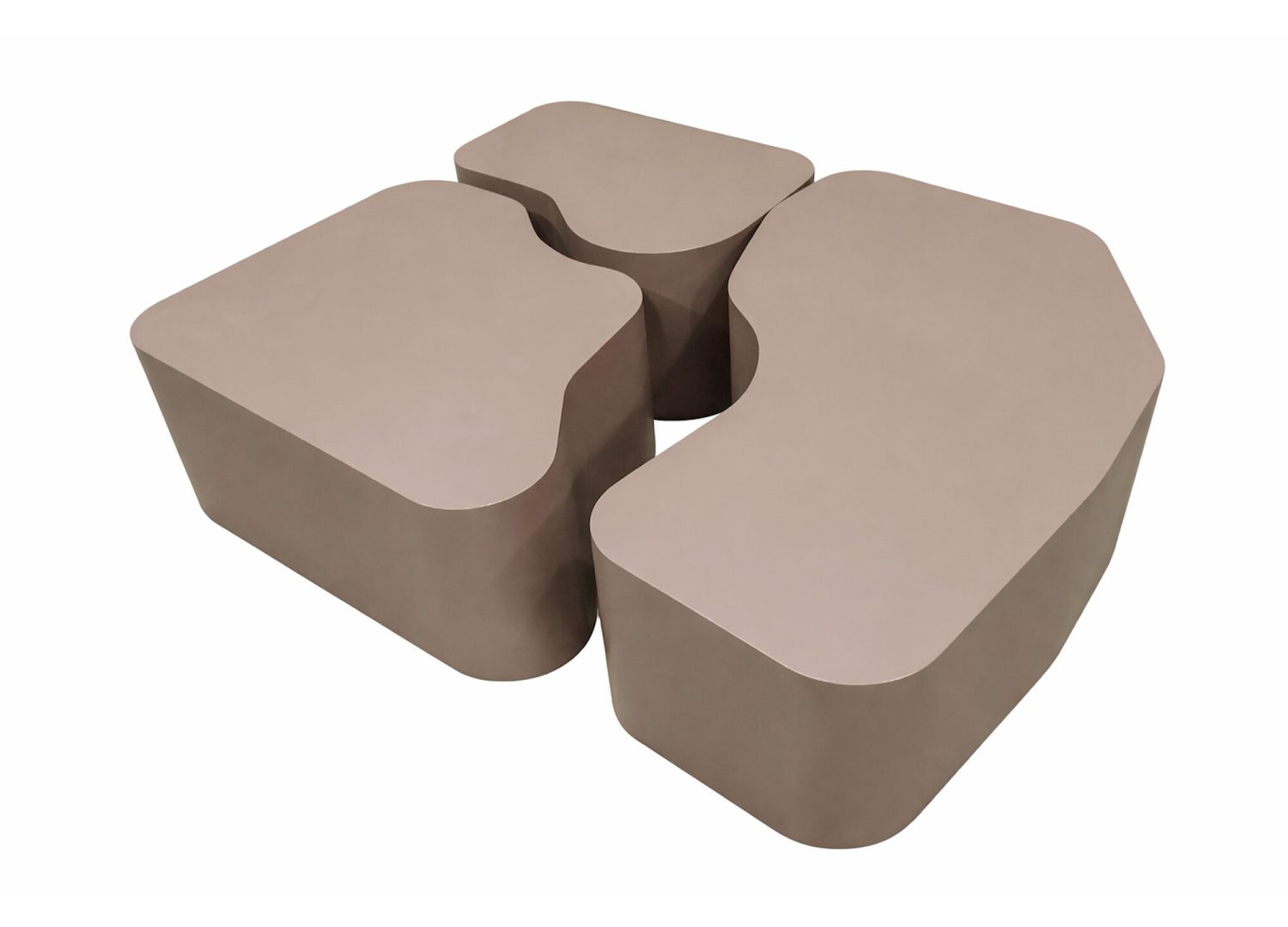 Vue produit de la table basse Nordland marron en MDF