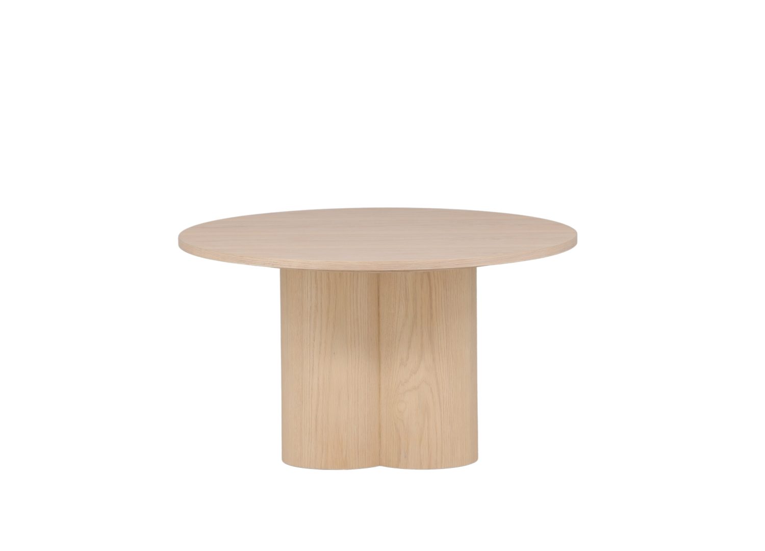 Vue produit de la table basse Olivia blanchi en MDF