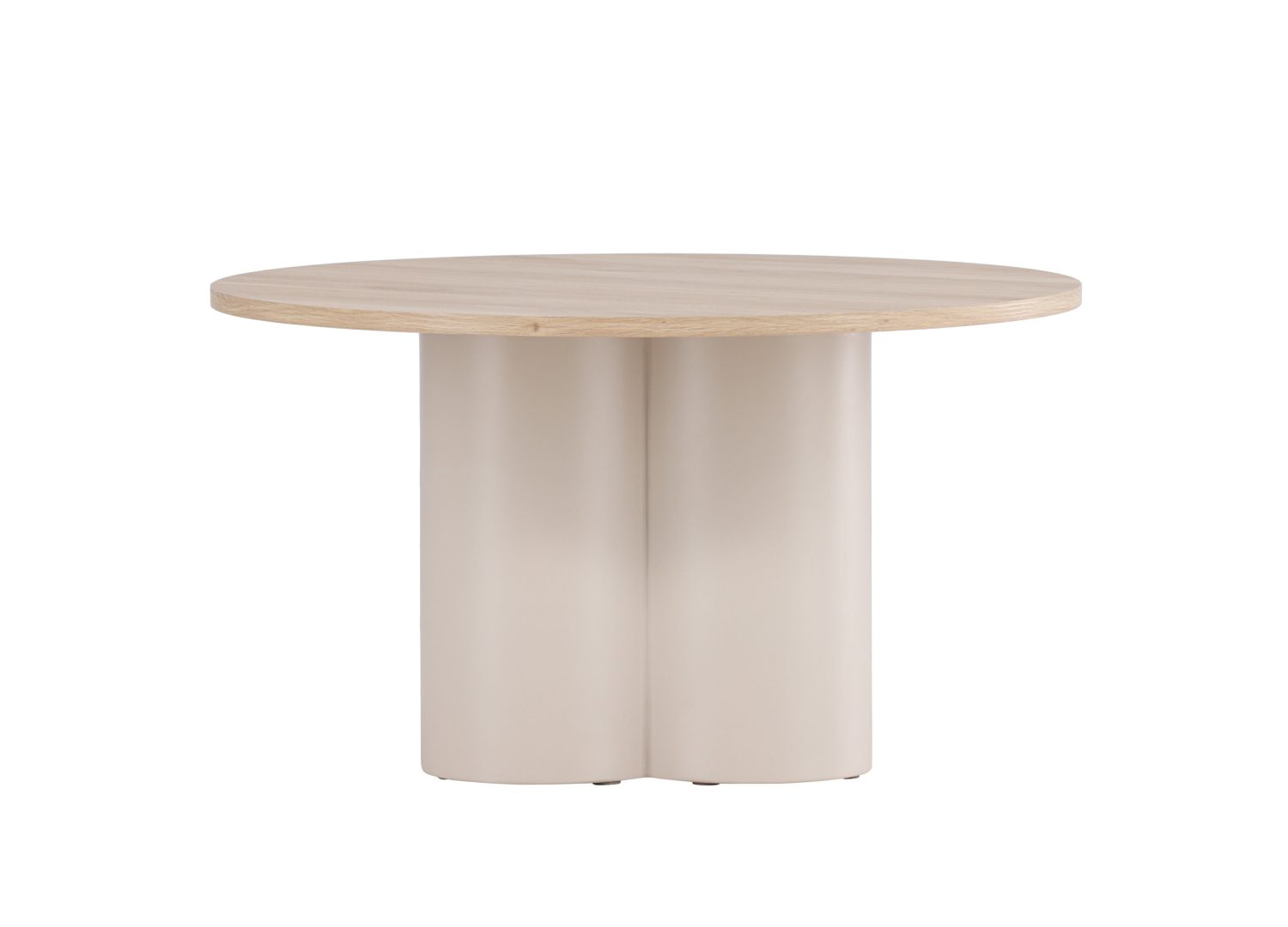 Vue produit de la table basse Olivia blanchi en MDF