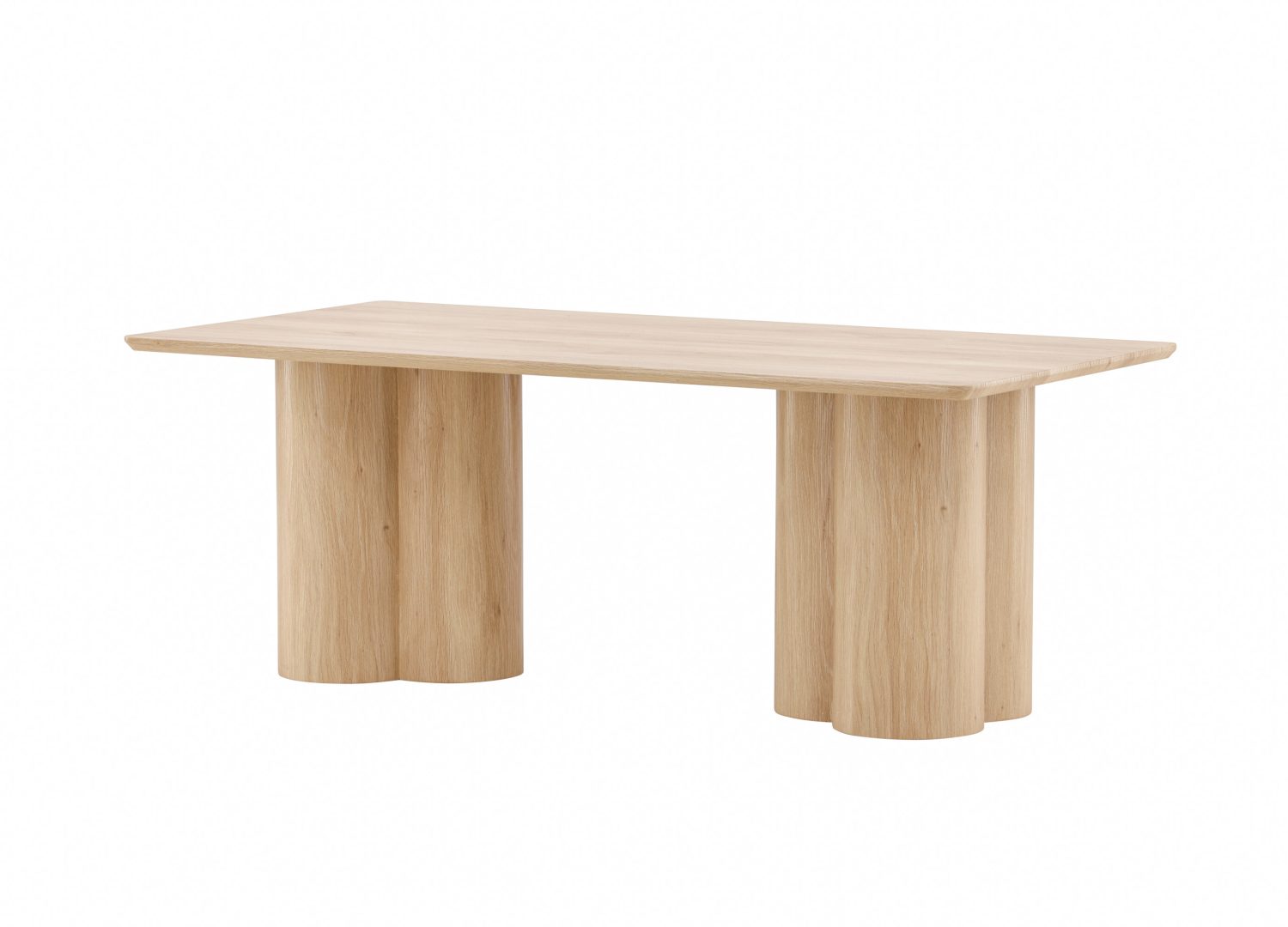 Vue produit de la table basse Olivia naturel en MDF
