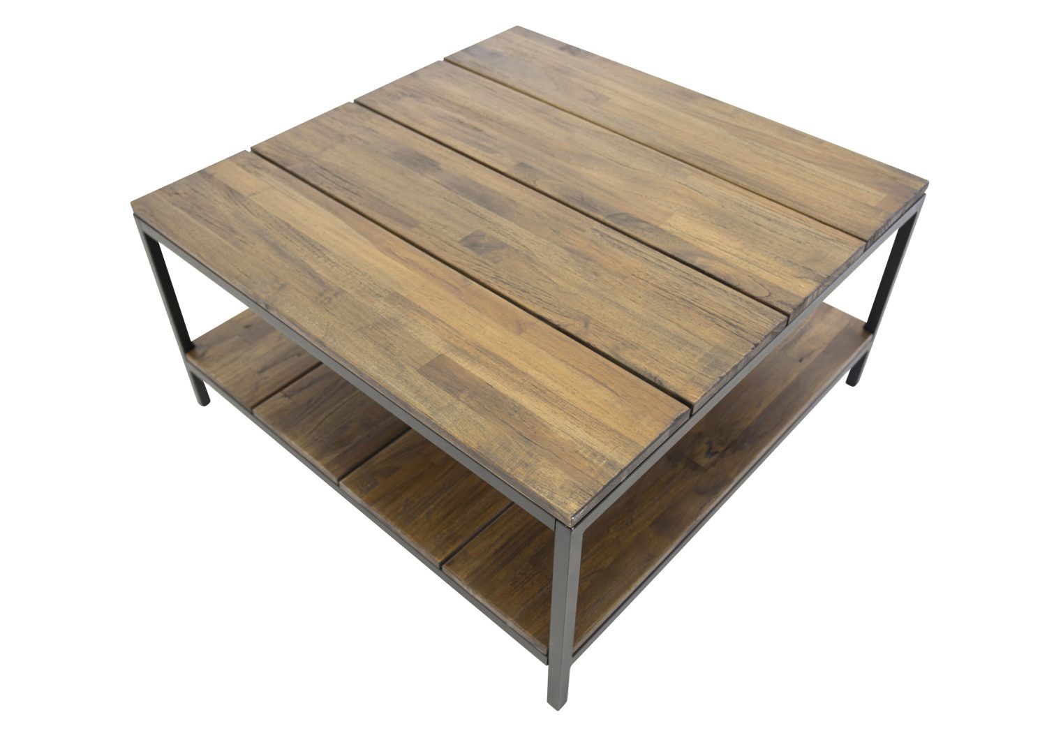 Vue produit de la table basse Padang naturel en teck