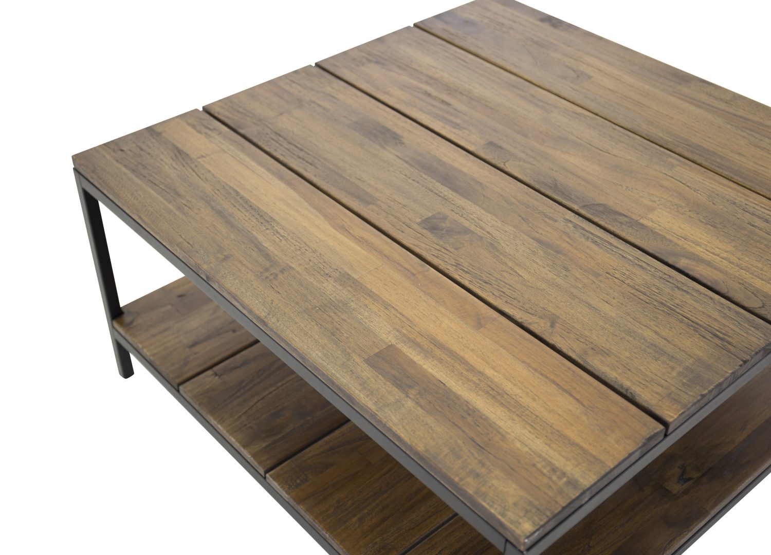 Vue produit de la table basse Padang naturel en teck