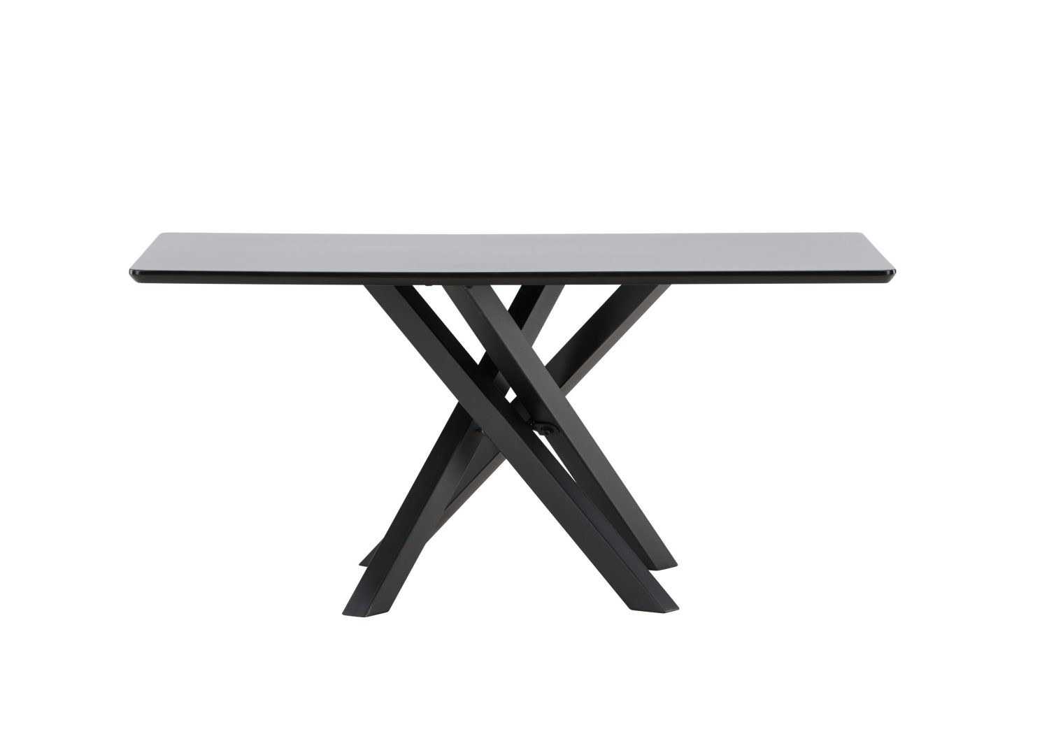 Table basse Piazza MDF noir 100 cm sur fond blanc