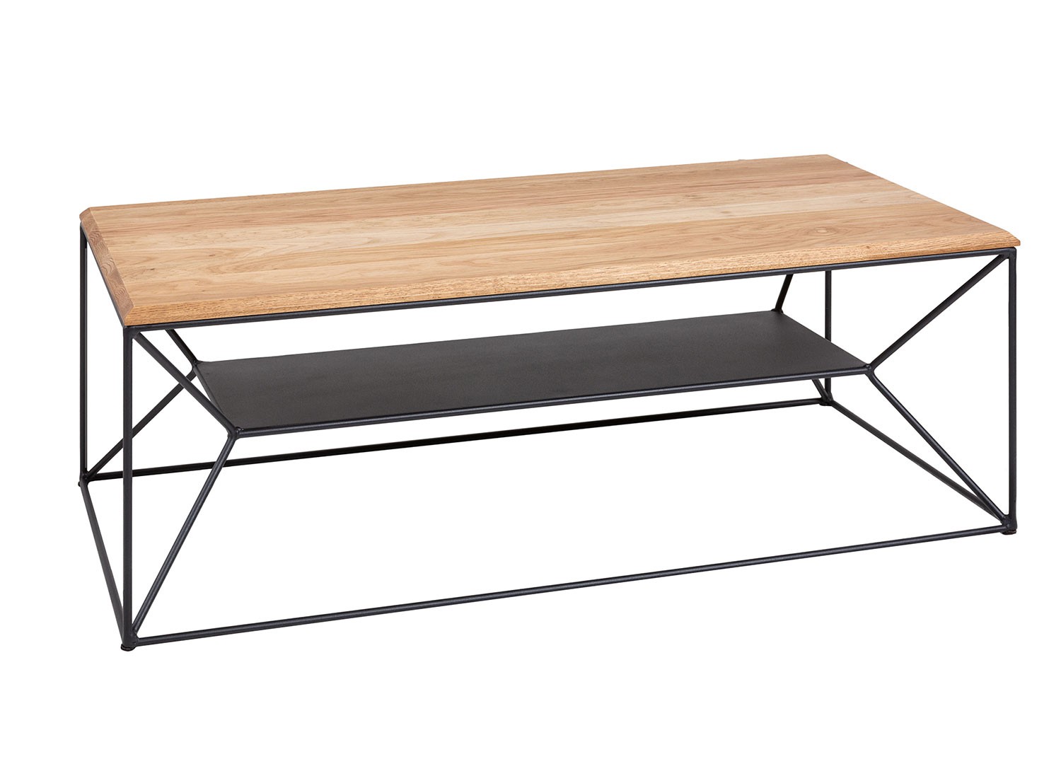 Table basse plateau en bois de chêne 1m10