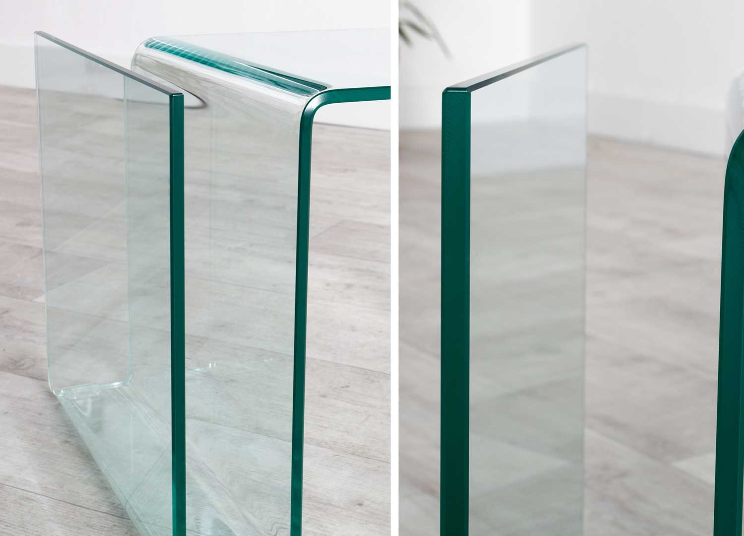Table basse porte revues en verre