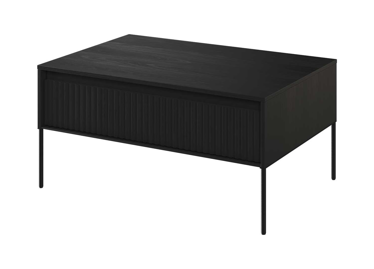 Table basse rectangulaire 1 porte noir
