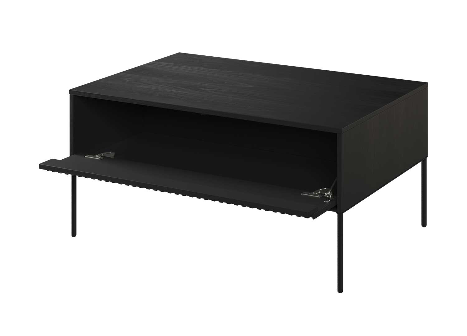 Table basse rectangulaire 1 porte noir