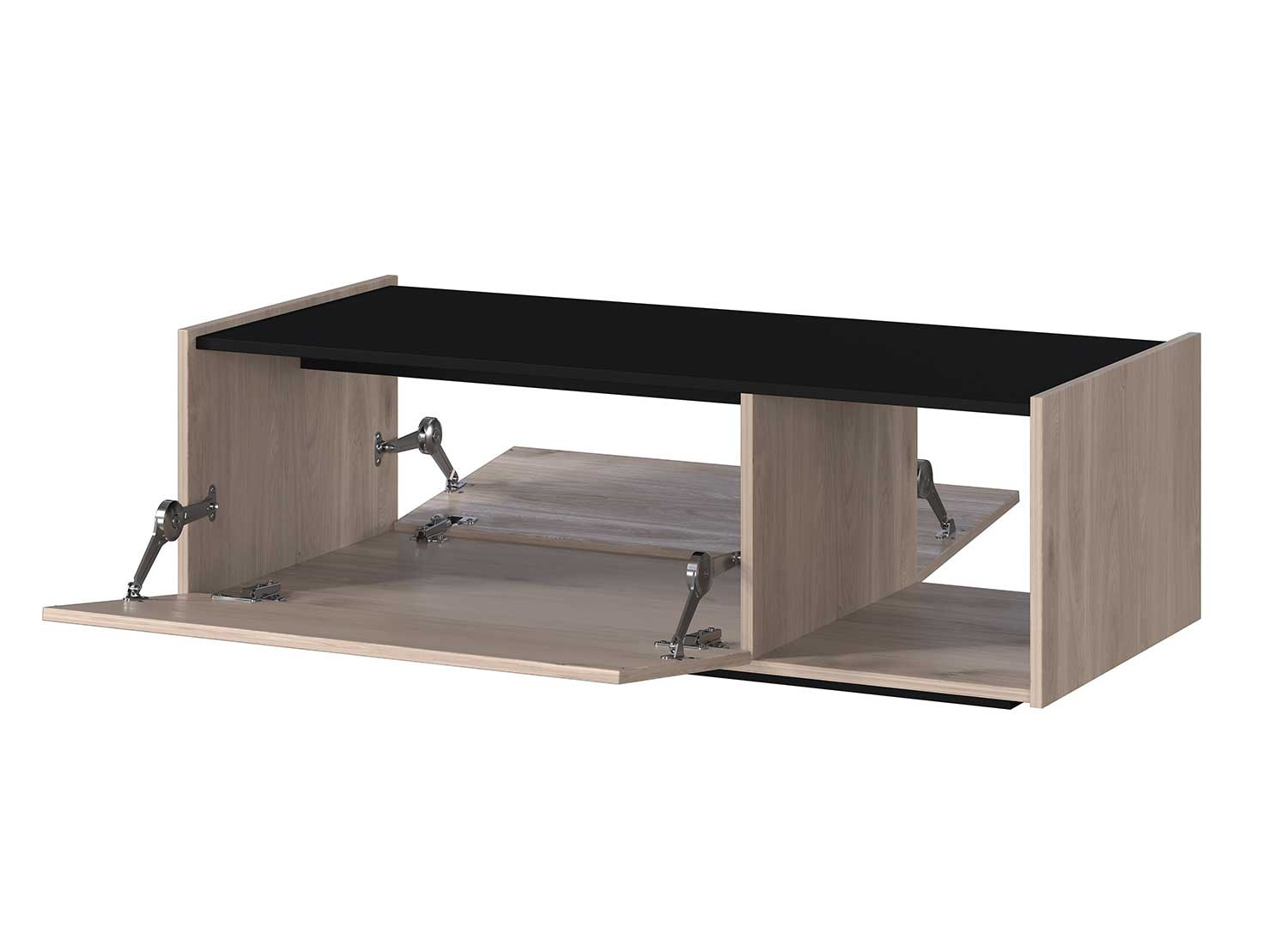 Table basse rectangulaire 2 portes et 1 niche