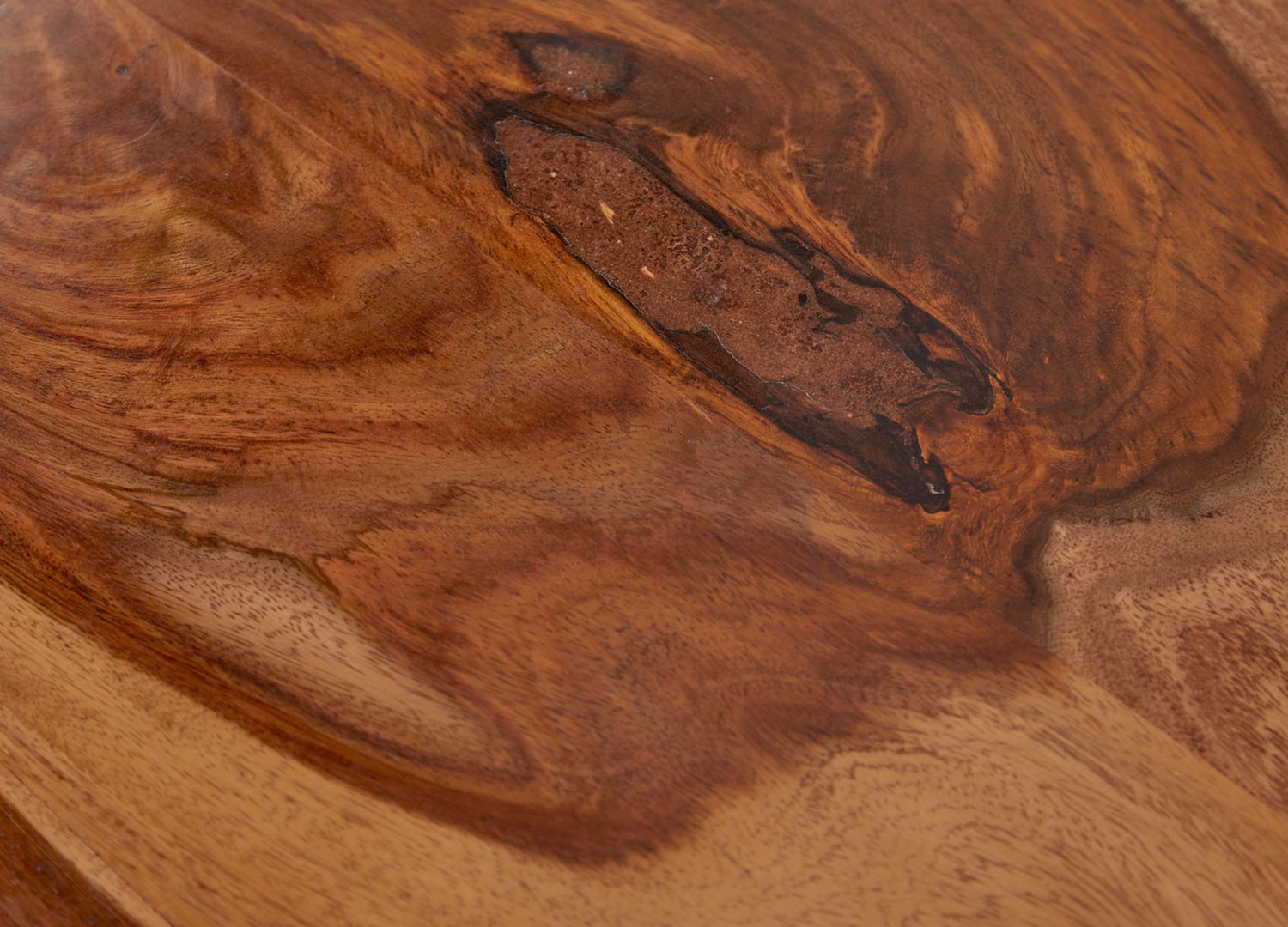 Table basse rectangulaire bois massif et métal 1m10