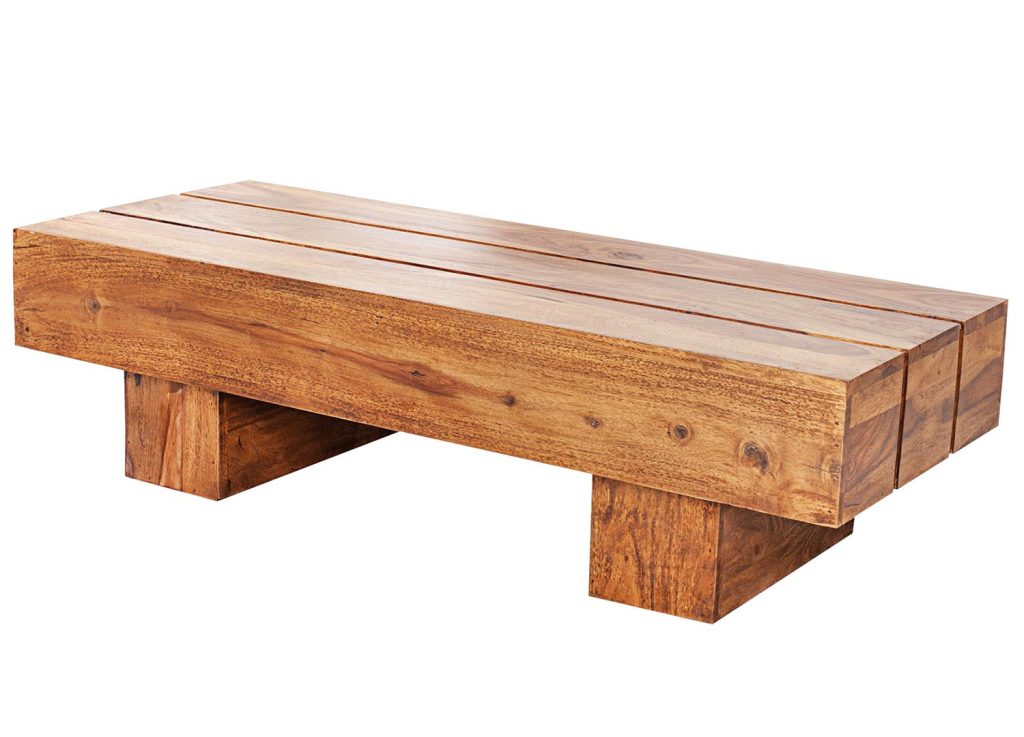 Table basse rectangulaire bois massif sesham 1 m