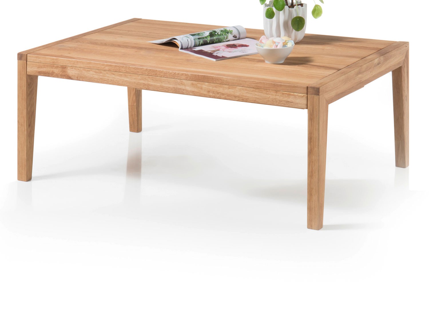 Table basse rectangulaire extensible chêne massif