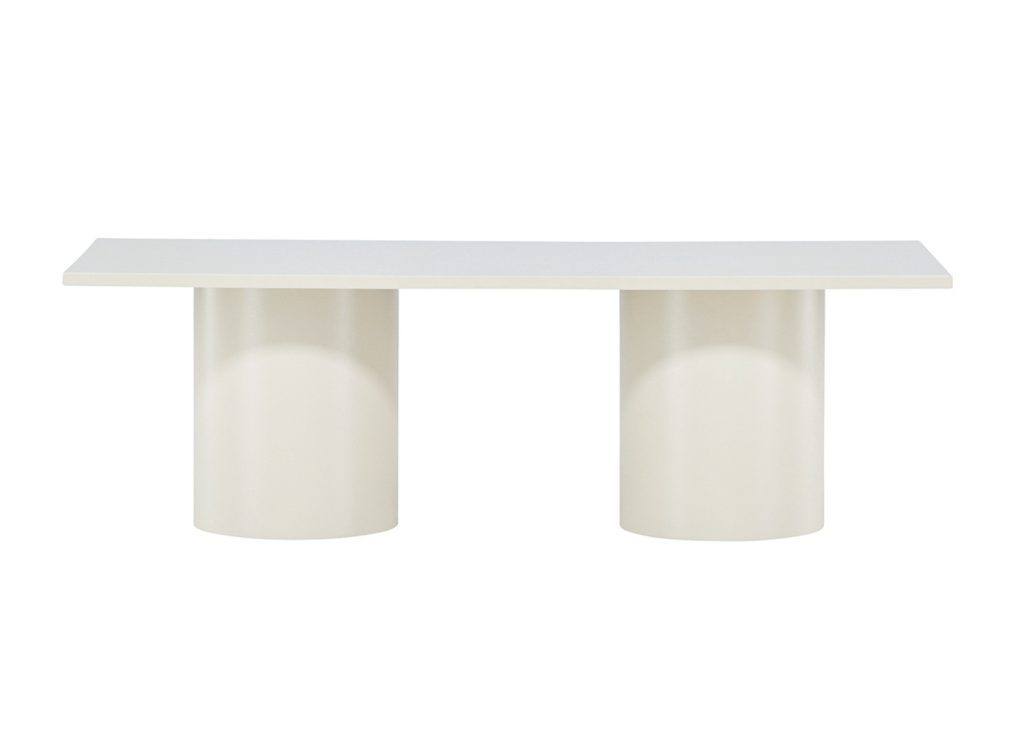 Table basse rectangulaire laqué beige 120 cm