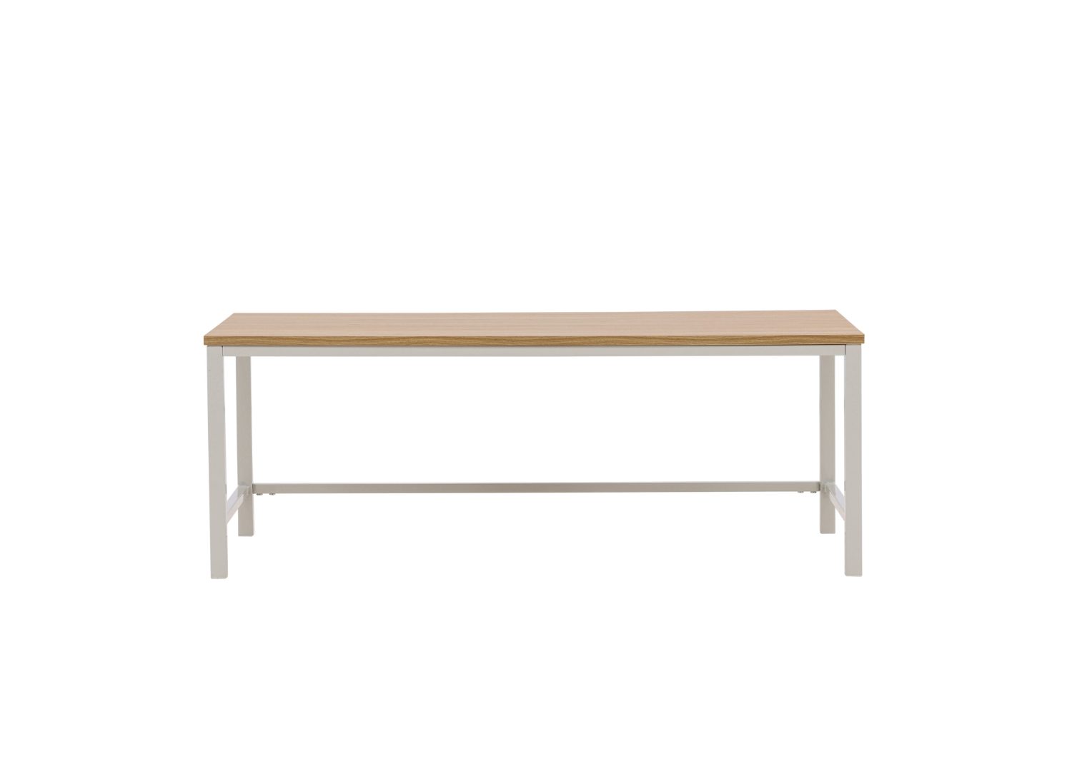 Table basse Rise MDF grège 120 cm sur fond blanc