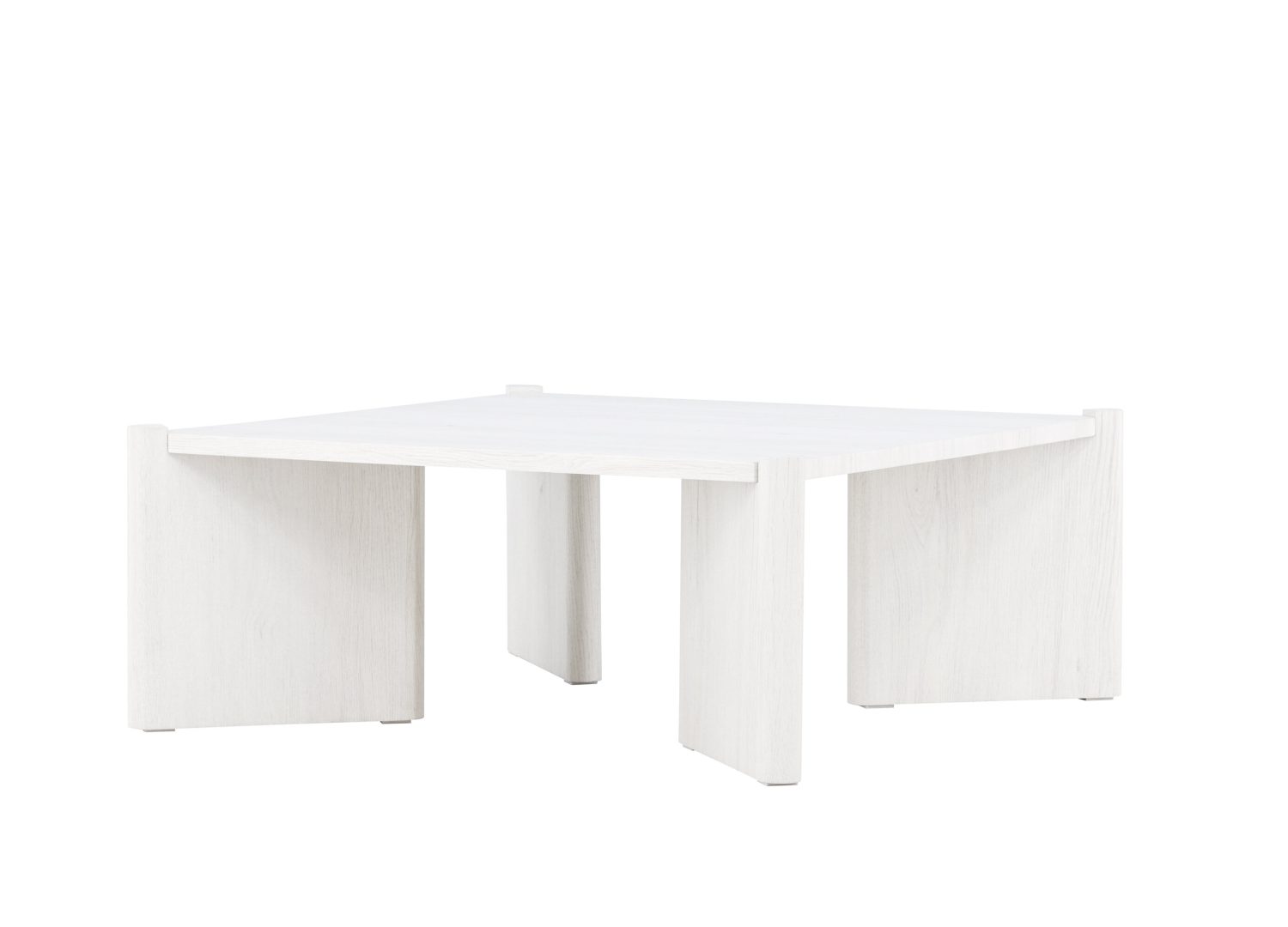 Vue produit de la table basse Rogaland blanchi en MDF