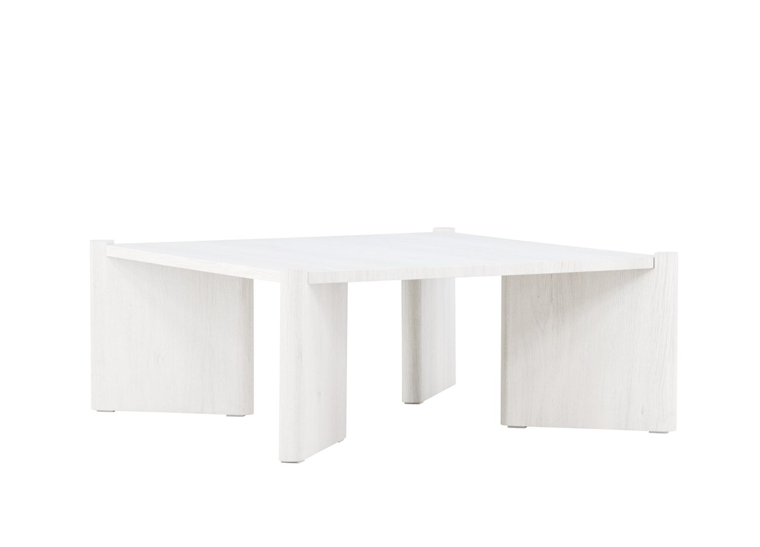 Vue produit de la table basse Rogaland blanchi en MDF